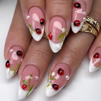 Handmade LadyBug Inspired Press-On Nails