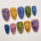 Handmade Enchanted Nature & Celestial Press-On Nails
