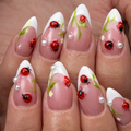Handmade LadyBug Inspired Press-On Nails